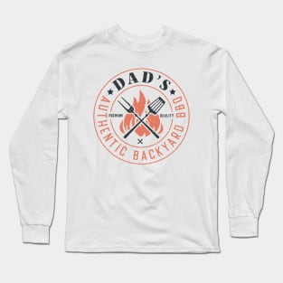 Dads Backyard Premium Quality BBQ | Backyard Pool Party BBQ | Summer | For White Long Sleeve T-Shirt